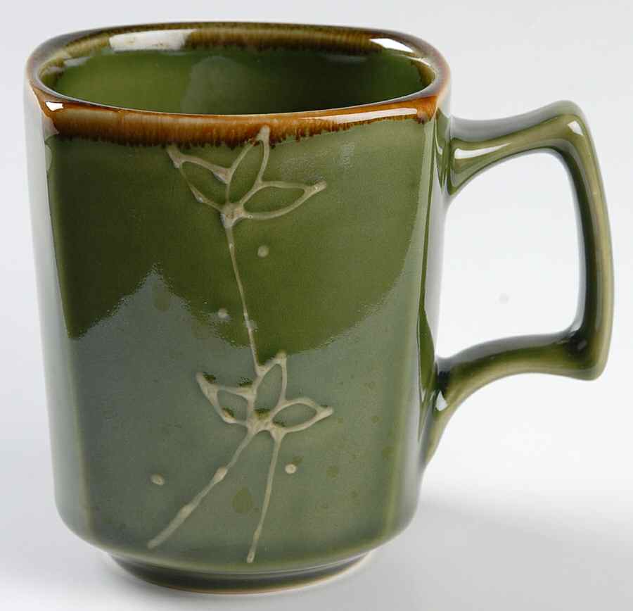 Retro Embossed Green (Retro Collection) Mug by Baum Brothers-1