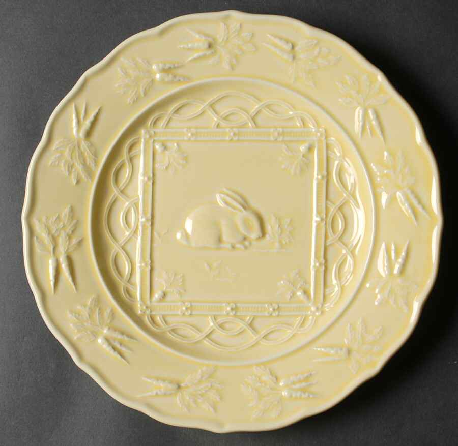 Rabbit Yellow Accent Luncheon Plate by Bordallo Pinheiro-1