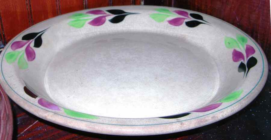 Pastel Leaf Dinner Plate by Blue Ridge Southern Pottery-1