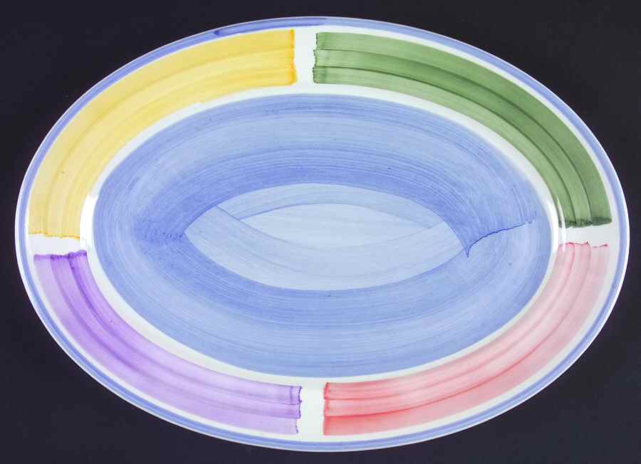 BPY1 14" Oval Serving Platter by Belagio Pottery-1