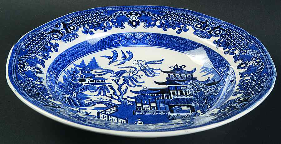 Blue Willow (No Trim) Rim Soup Bowl by Burgess & Leigh-1