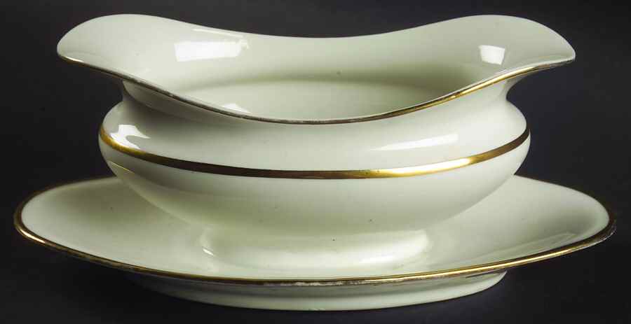 BER491 Gravy Boat with Attached Underplate by Bernardaud-1