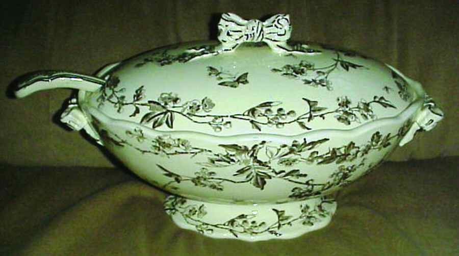 May Tureen & Lid w/Ladle by Bishop & Stonier-1