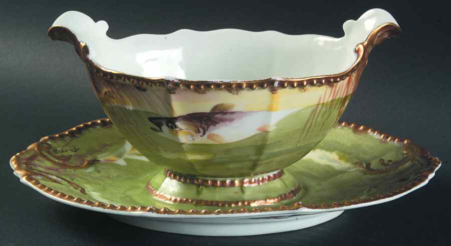 BWD560 Gravy Boat with Attached Underplate by Bawo & Dotter-1