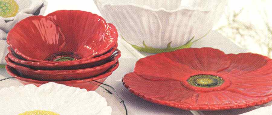 Red Poppy Cake Plate by Ballard Designs-1