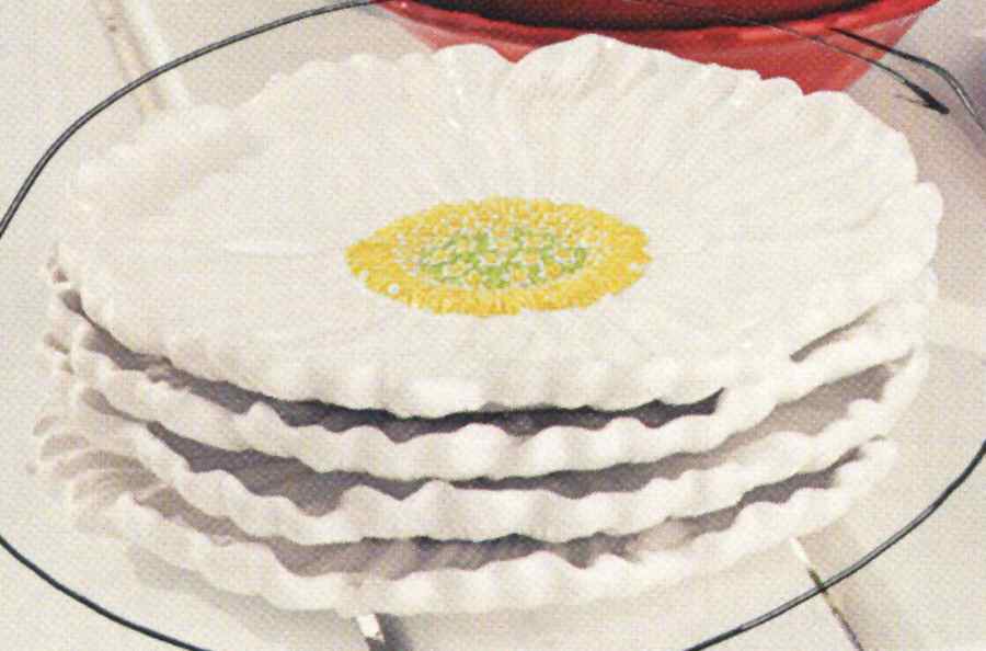 White Daisy Salad Plate by Ballard Designs-1