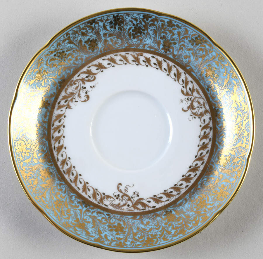 Eden Turquoise Saucer for Flat Cup by Bernardaud-1