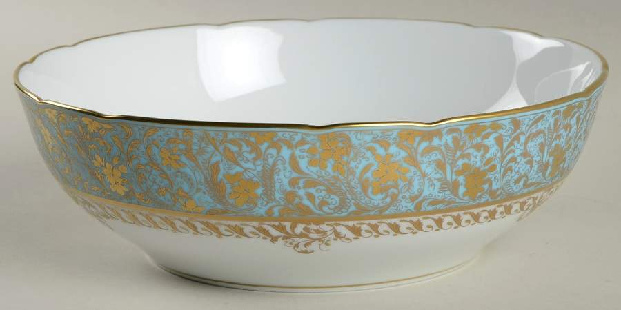 Eden Turquoise 9" Round Vegetable Bowl by Bernardaud-1