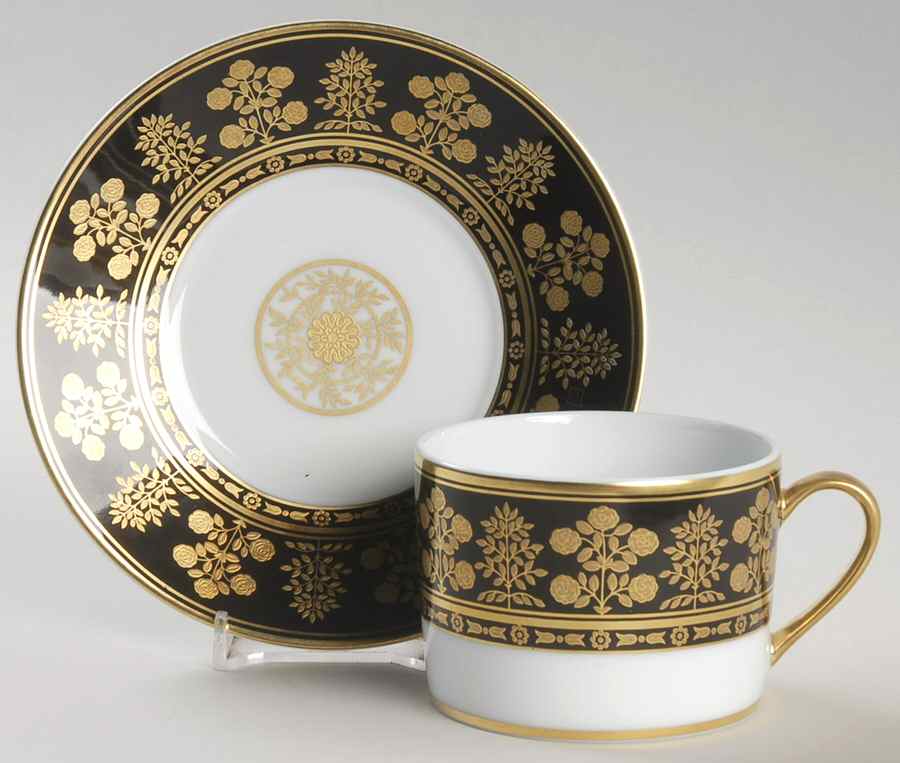 Imperial Garden Flat Cup & Saucer Set by Bernardaud-1