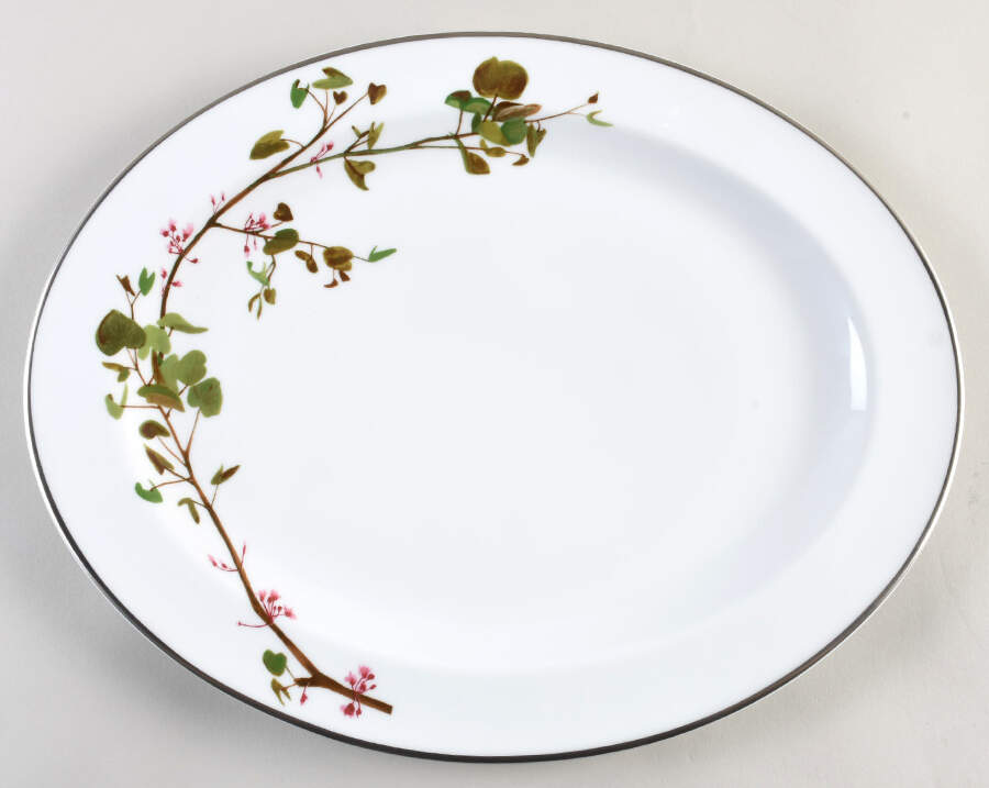Oriental Tree 15" Oval Serving Platter by Bernardaud-1