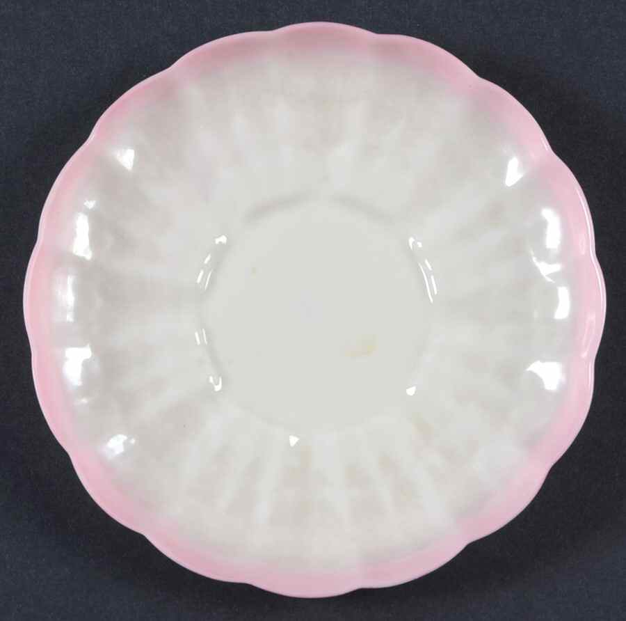 Tridacna Pink (No Trim) Saucer by Belleek Pottery (Ireland)-1