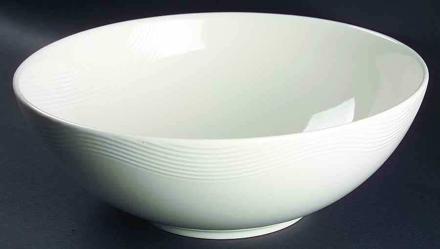 Curves White 10" Round Vegetable Bowl by Block-1
