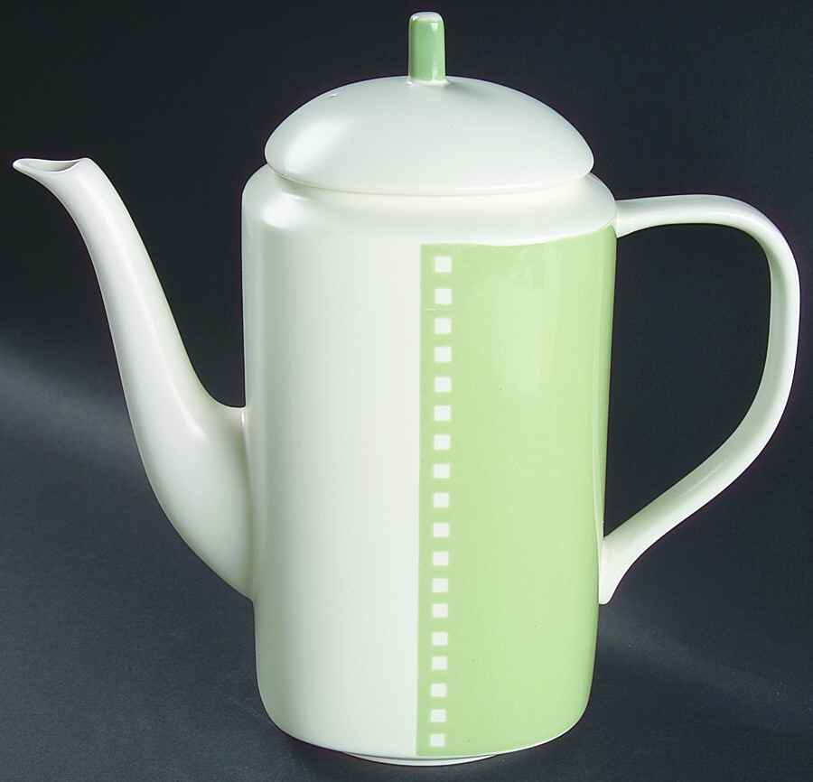 Duet Green Coffee Pot & Lid by Block-1