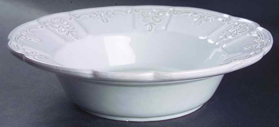 Fleur White 10" Round Vegetable Bowl by Block-1