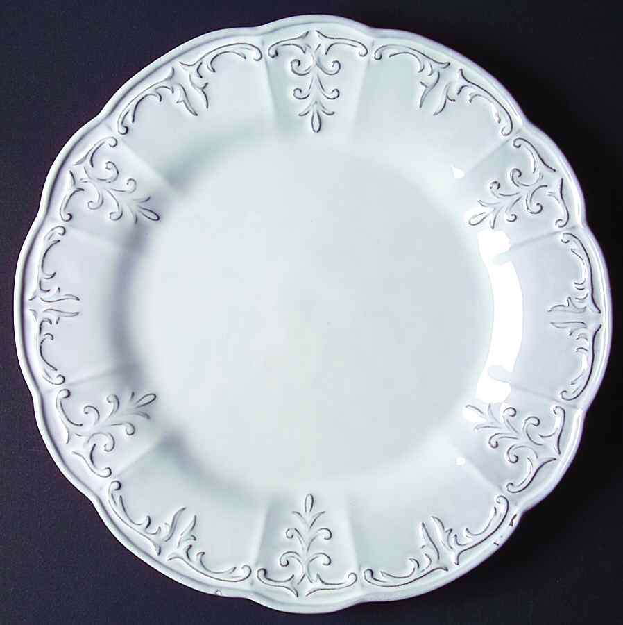Fleur White Dinner Plate by Block-1
