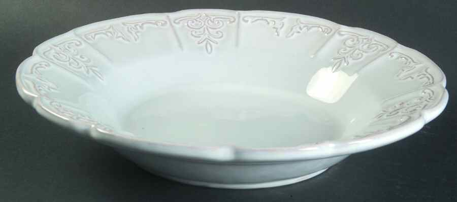 Fleur White 9" Individual Pasta Bowl by Block-1