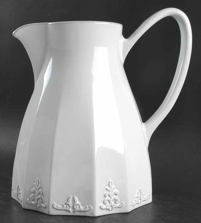 Fleur White 172 Oz Pitcher by Block-1