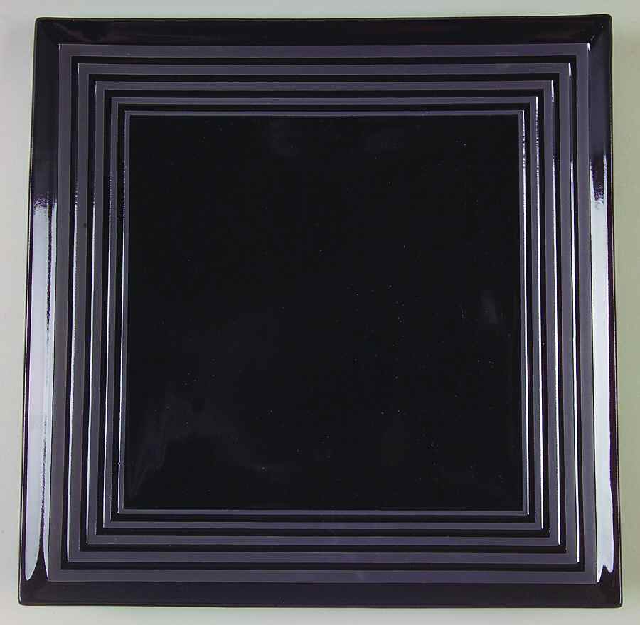 Parallels Black Dinner Plate by Block-1
