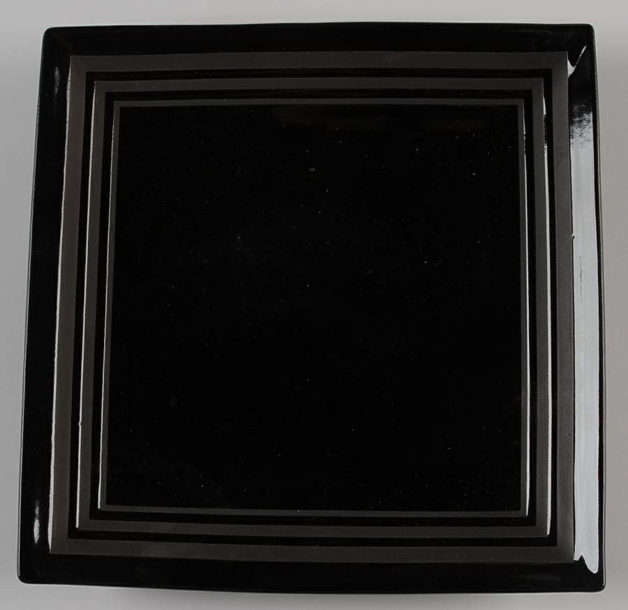 Parallels Black Salad Plate by Block-1