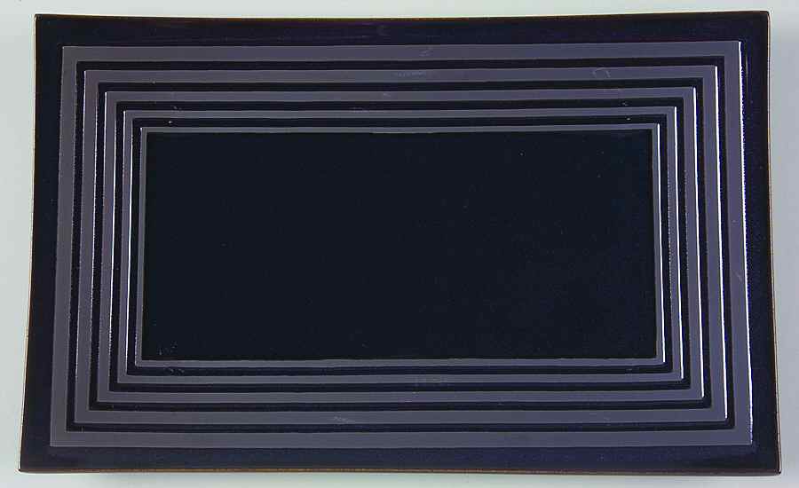 Parallels Iris (Dark Blue) 11" Rectangular Serving Platter by Block-1