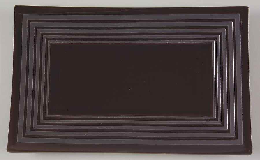 Parallels Mahogany 11" Rectangular Serving Platter by Block-1