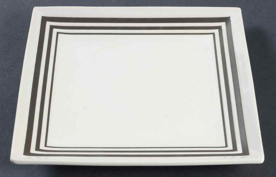 Parallels White Salad Plate by Block-1