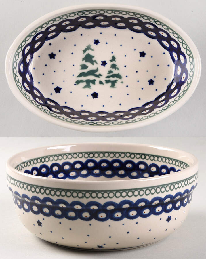BOW12 6" Oval Baker by BOLESLAWIEC-1
