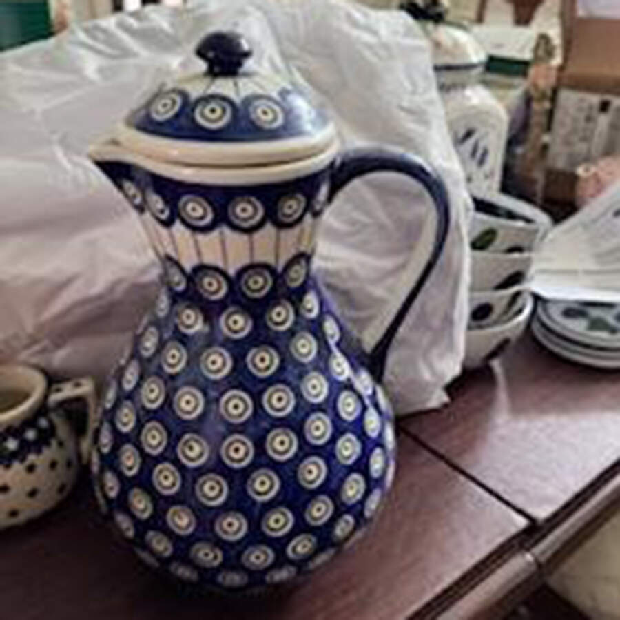 Traditional Coffee Pot & Lid by BOLESLAWIEC-1