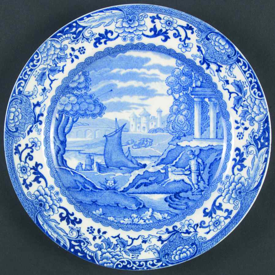 Old Blue Danube Dessert/Pie Plate by Booths-1