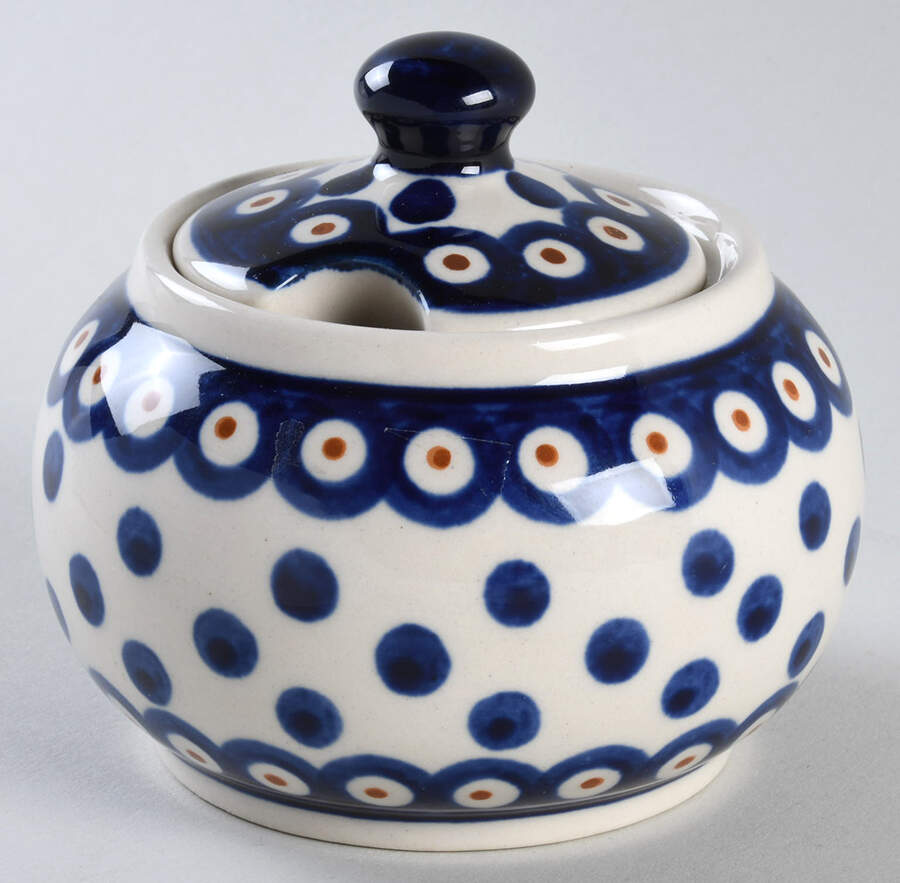 Country Sugar Bowl & Lid by BOLESLAWIEC-1