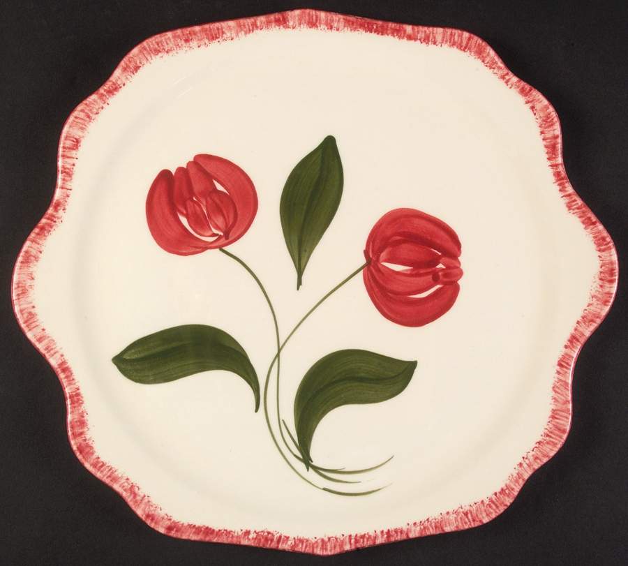Double Dutch Handled Cake Plate by Blue Ridge Southern Pottery-1