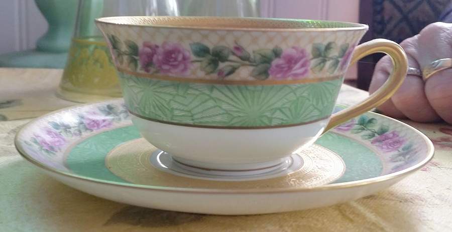 BLK141 Footed Cup & Saucer Set by Black Knight-1