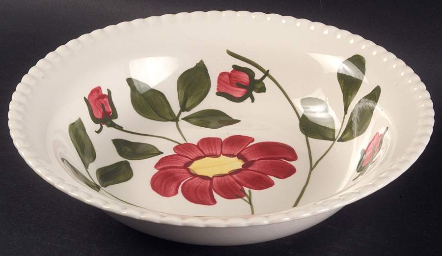 Red Nocturne Variant (Candlewick) 9" Round Vegetable Bowl by Blue Ridge Southern Pottery-1