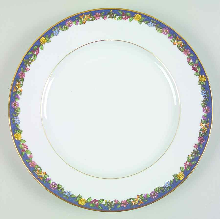 Fiorini (Gold Outlined Flowers) Dinner Plate by Bernardaud-1