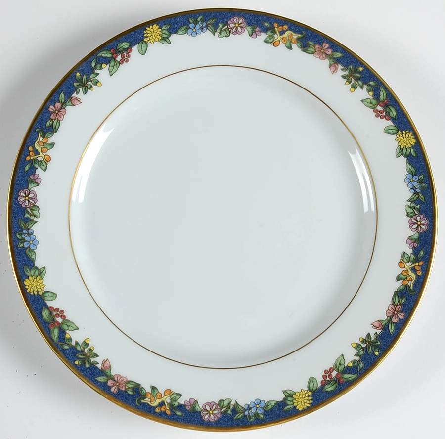 Fiorini (Gold Outlined Flowers) Salad Plate by Bernardaud-1