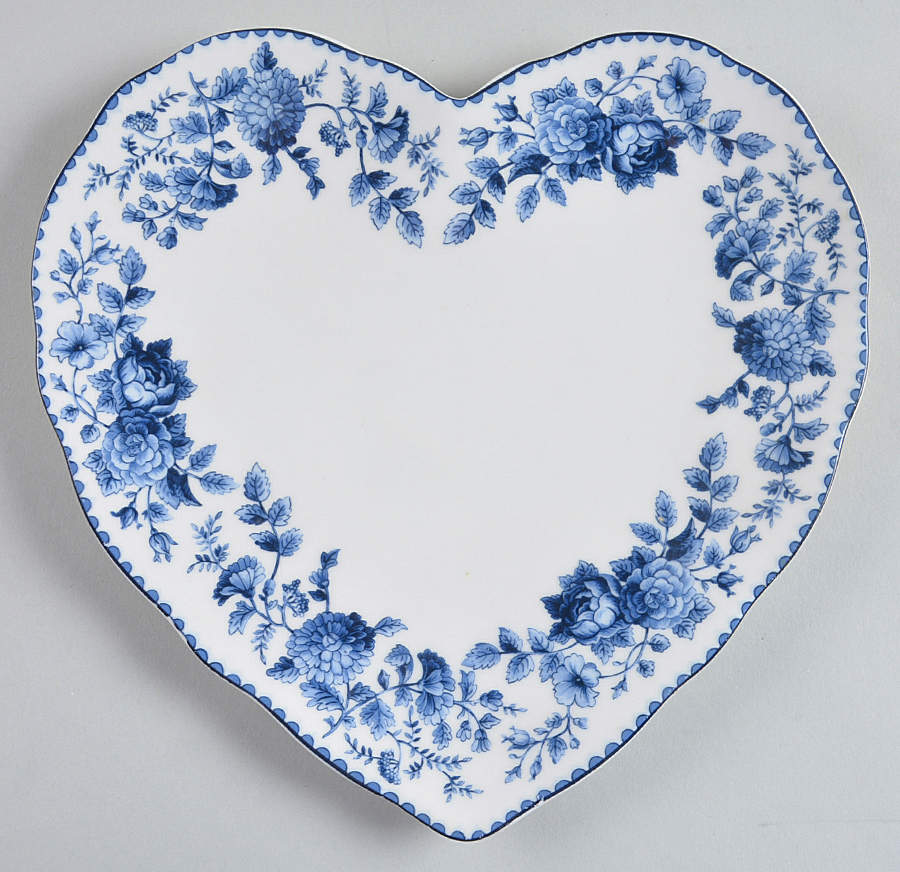Blue Ridge Rose Heart Shape Salad Plate by Biltmore for Your Home-1