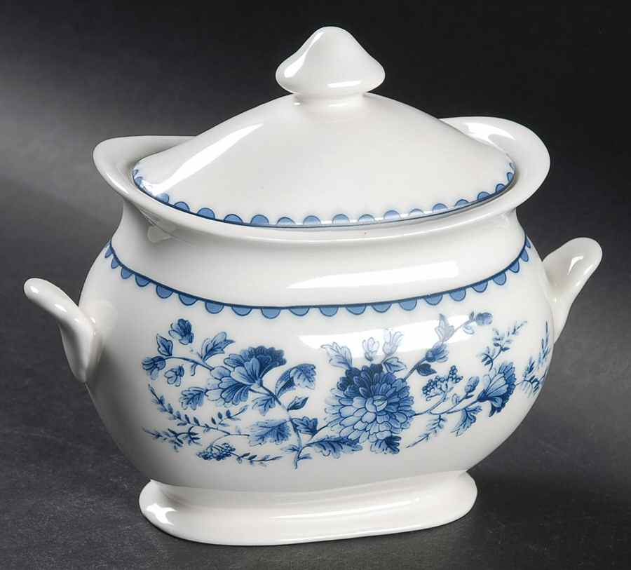 Blue Ridge Rose Sugar Bowl & Lid by Biltmore for Your Home-1