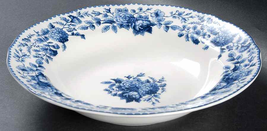 Blue Ridge Rose Large Rim Soup Bowl by Biltmore for Your Home-1