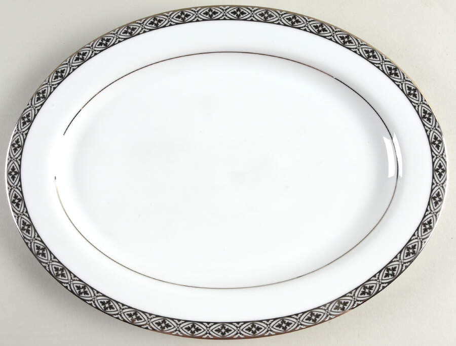 Regal Platinum 13" Oval Serving Platter by Biltmore for Your Home-1