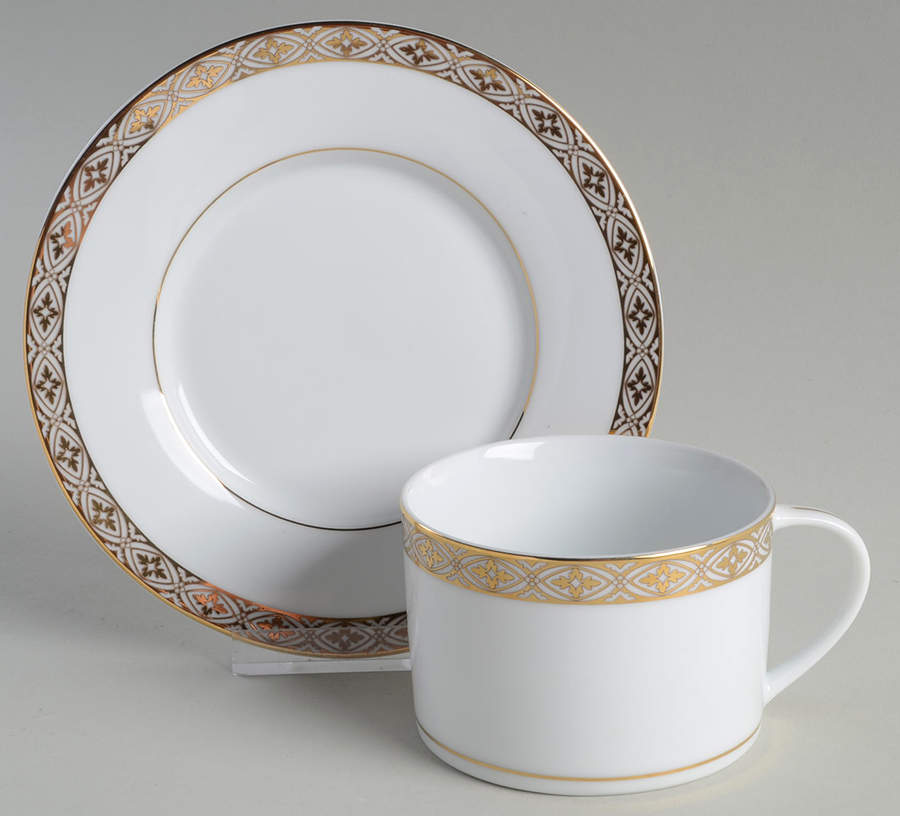 Regal Gold Flat Cup & Saucer Set by Biltmore for Your Home-1
