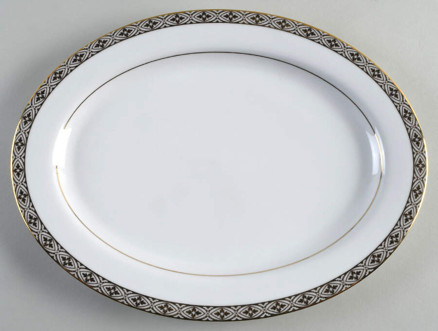 Regal Gold 13" Oval Serving Platter by Biltmore for Your Home-1