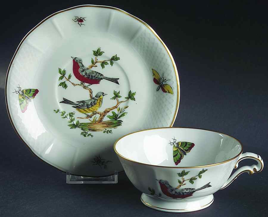 Virginie (Versailles) Footed Cup & Saucer Set by Bernardaud-1