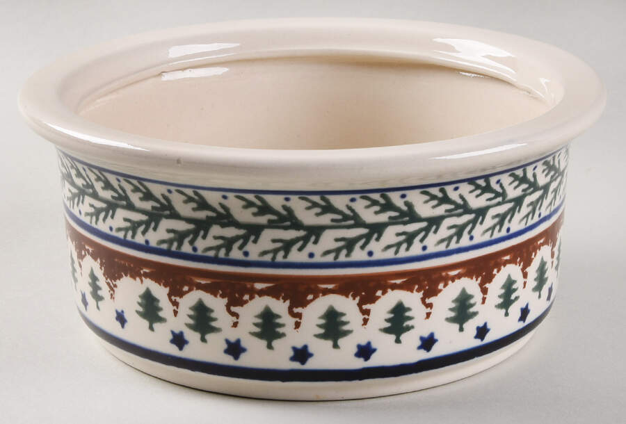 Evergreen Lid for 1.25 Qt Round Casserole by BOLESLAWIEC-1