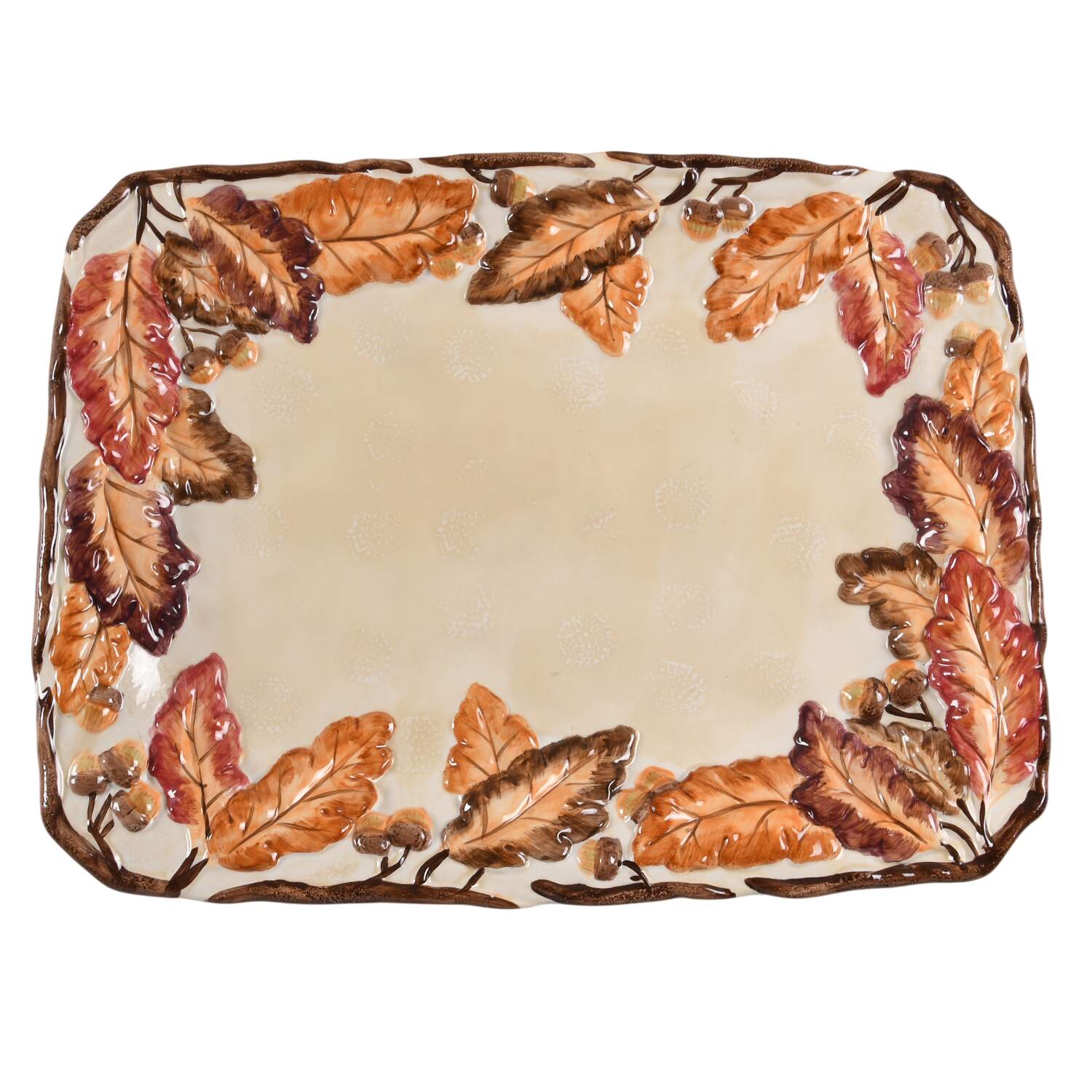 Acorn Collection 16" Rectangular Serving Platter by Baum Brothers-1