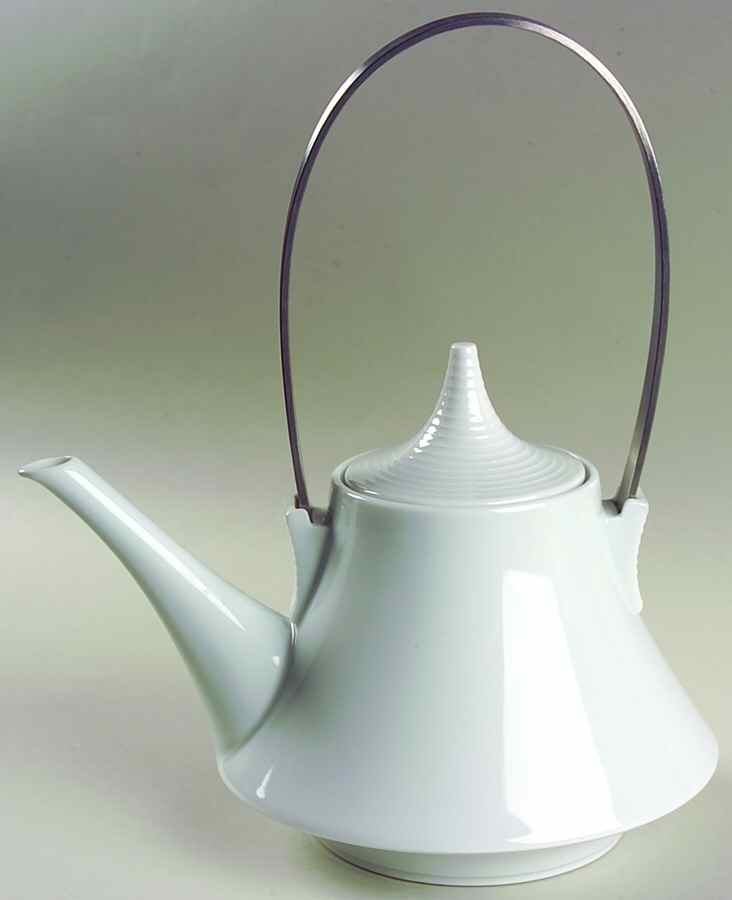 Concentric White Coffee Pot & Lid by Block-1