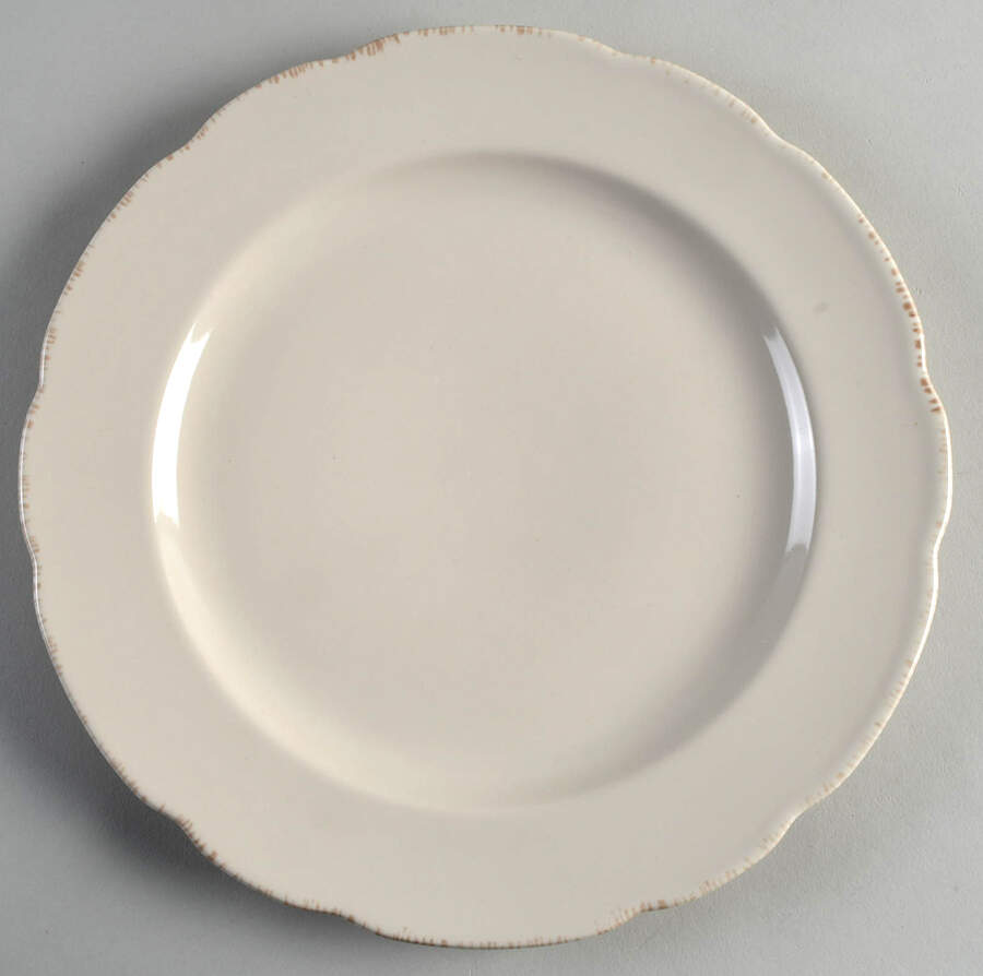 Palazzo Cream Dinner Plate by Ballard Designs-1