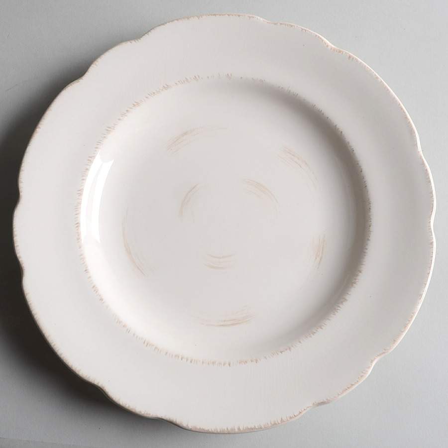 Palazzo Cream Dinner Plate by Ballard Designs-1