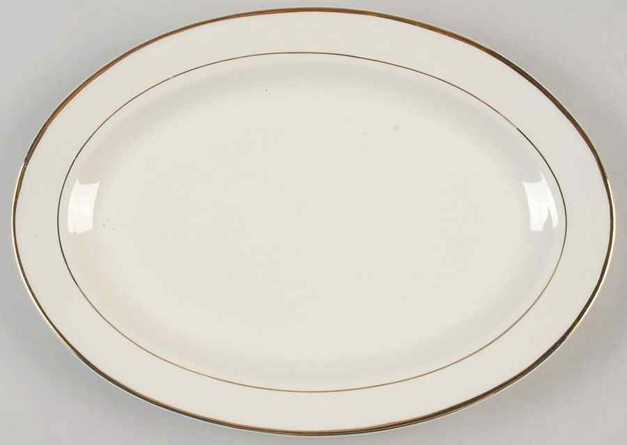 Golden Ivory 14" Oval Serving Platter by Baum Brothers-1