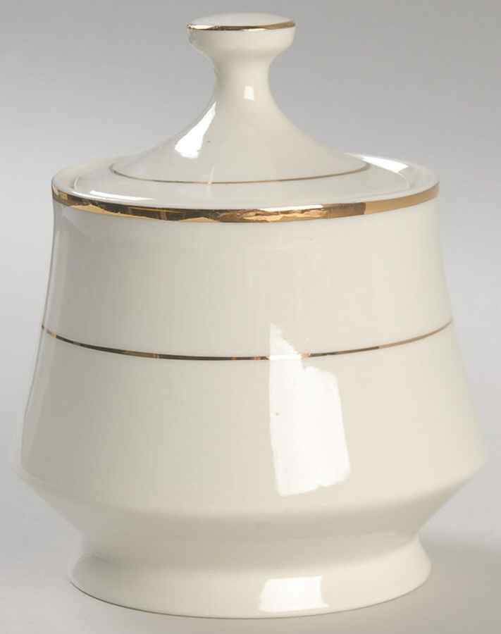 Golden Ivory Sugar Bowl & Lid by Baum Brothers-1