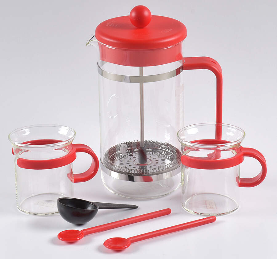 Bistro French Press Coffee Pot & Lid W/Scoop,2mug&2tps by Bodum-1
